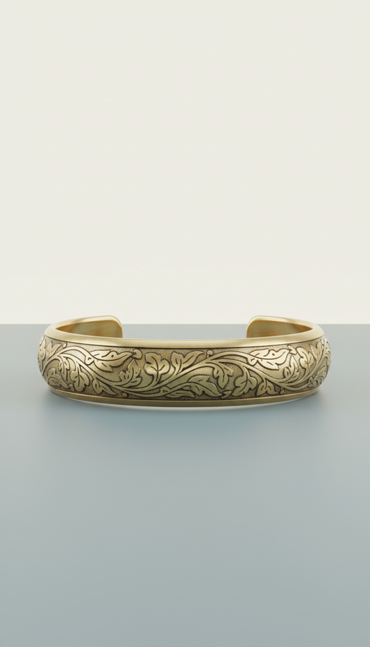 Literary Quote Engraved Cuff Bracelet